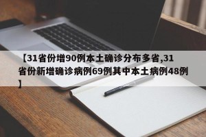 【31省份增90例本土确诊分布多省,31省份新增确诊病例69例其中本土病例48例】