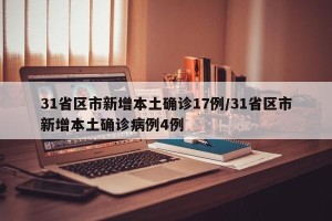 31省区市新增本土确诊17例/31省区市新增本土确诊病例4例
