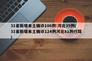 31省新增本土确诊106例:河北35例(31省新增本土确诊124例河北81例行踪)